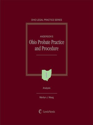 cover image of Anderson's Ohio Probate Practice And Procedure